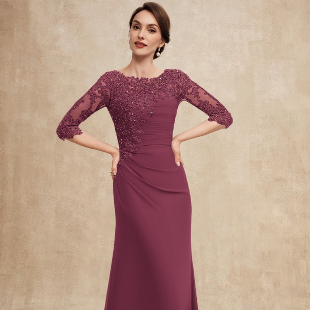 JJ House A-line Scoop Chiffon Lace Mother of the Bride Dress - 20W